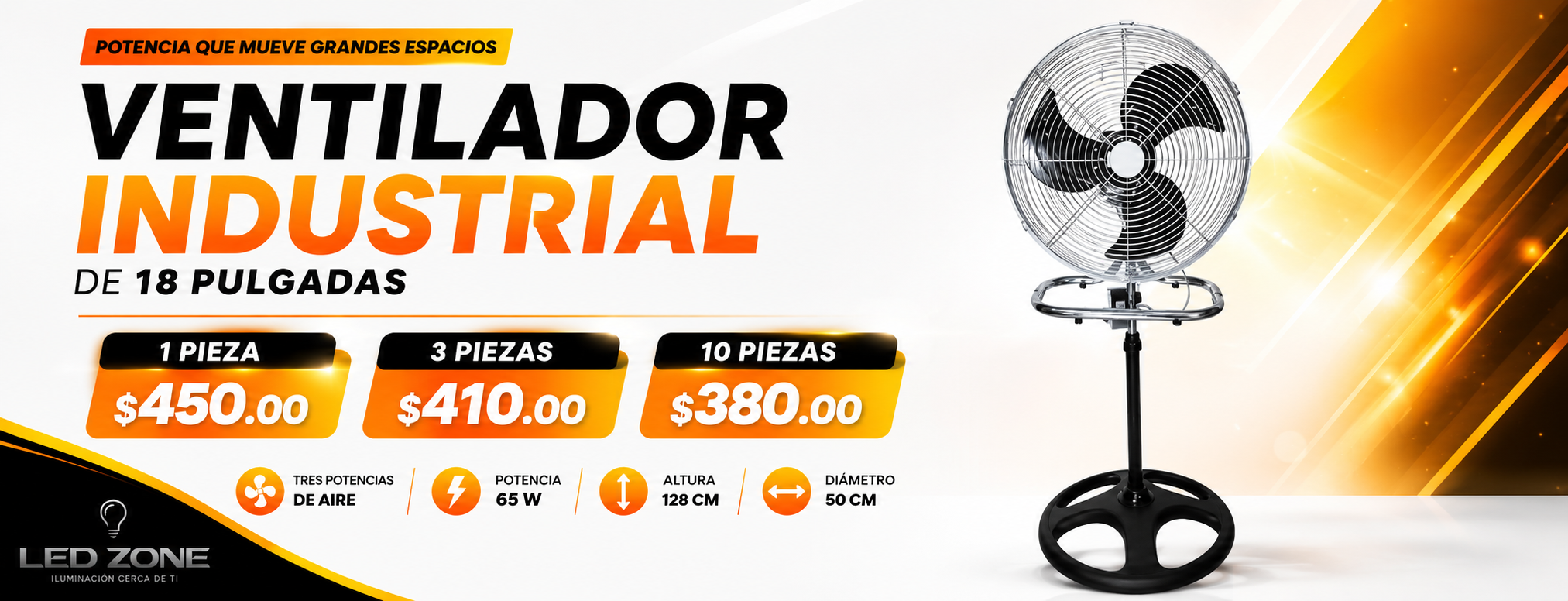 Combo Ventiladores LEDZONE